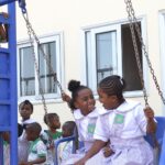 Children playing at school